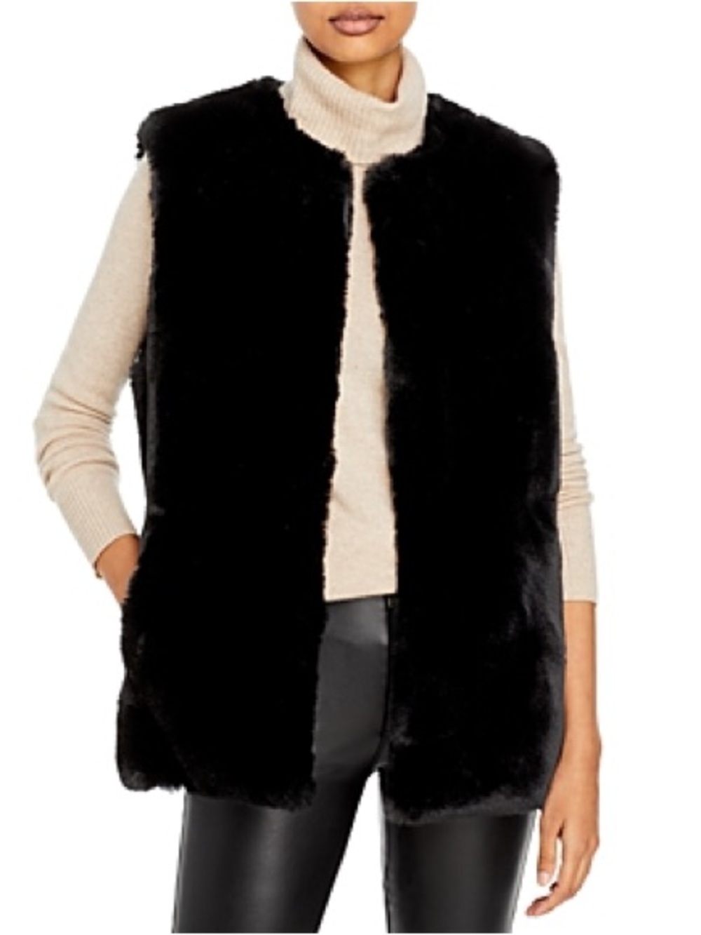 Surell Rex Rabbit Faux Fur Vest